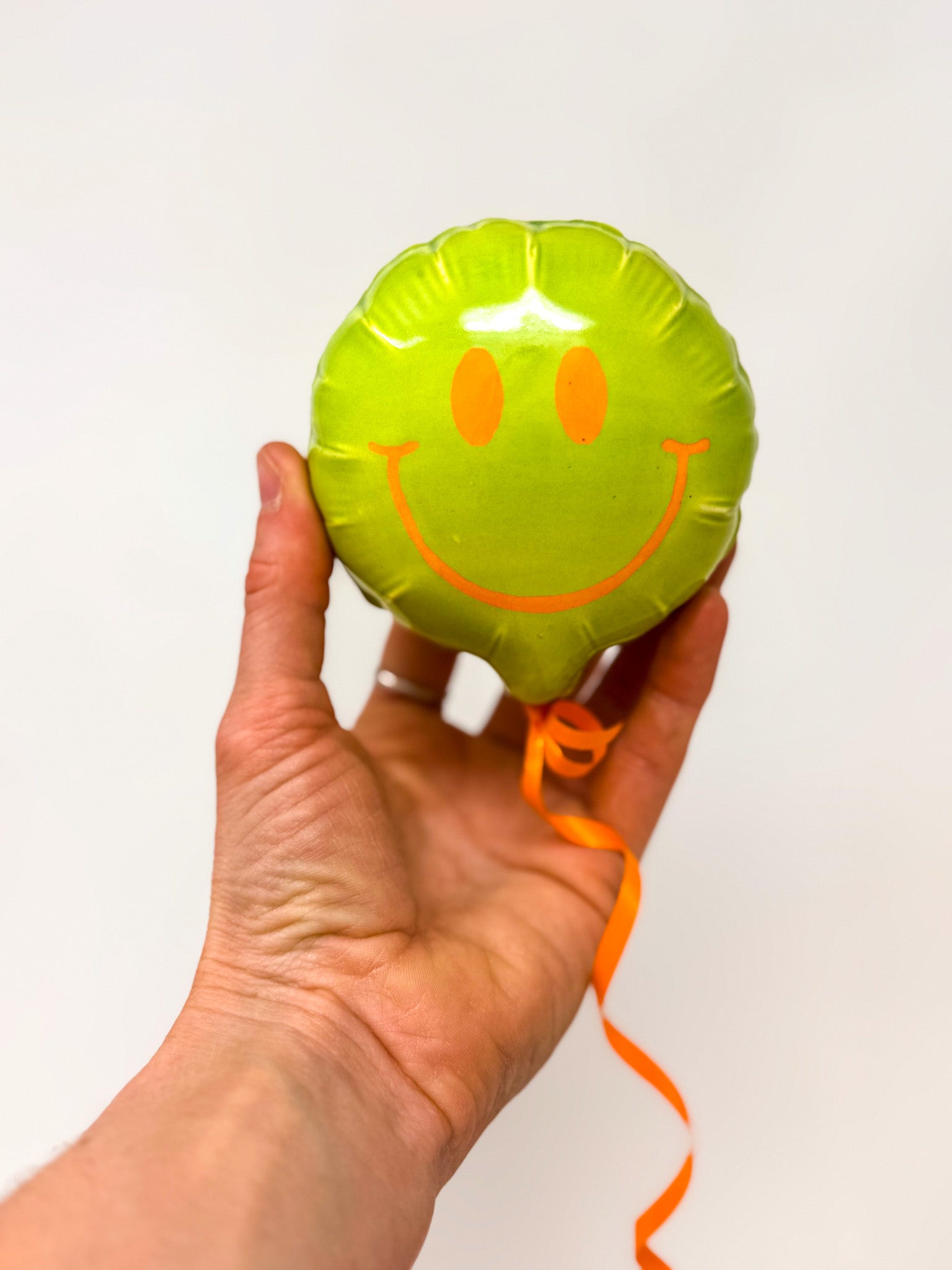 Mini Smiley :Green with Orange smile