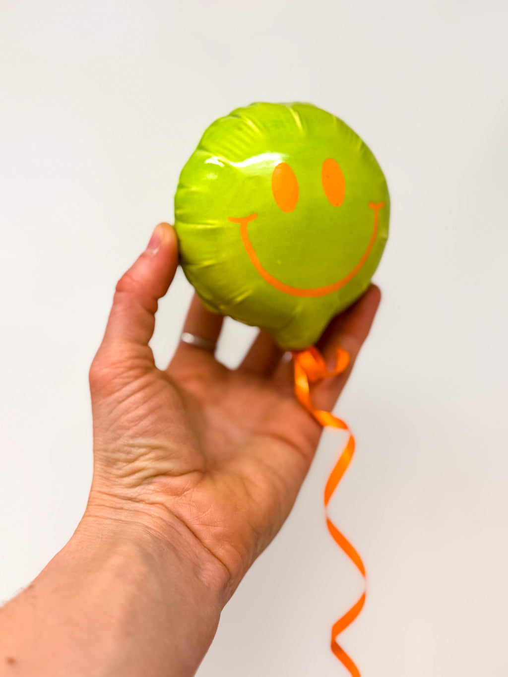 Mini Smiley :Green with Orange smile