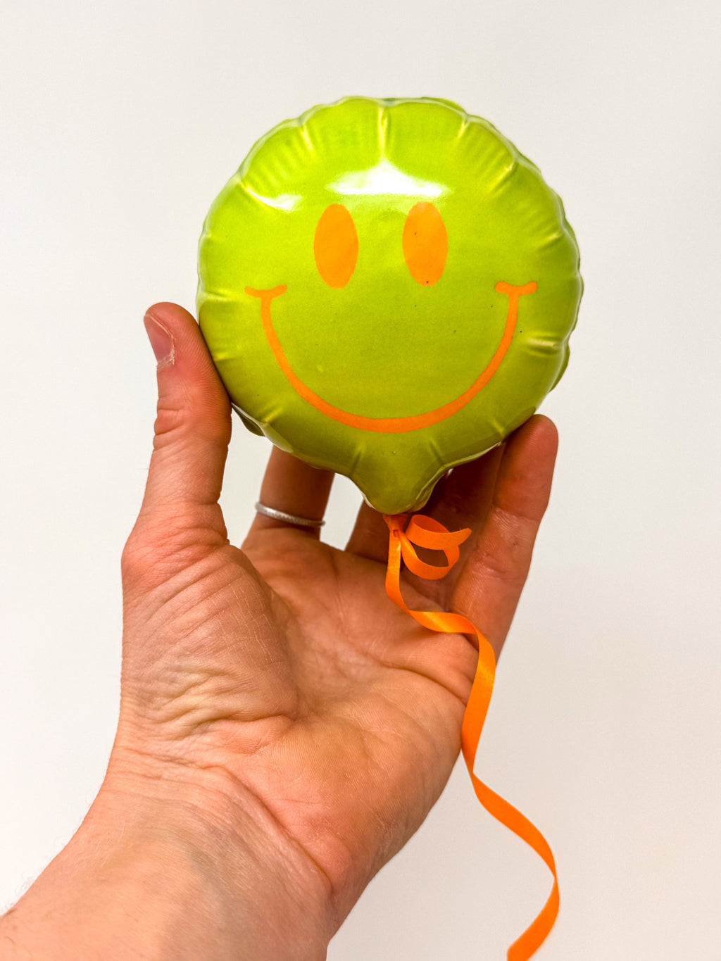 Mini Smiley :Green with Orange smile