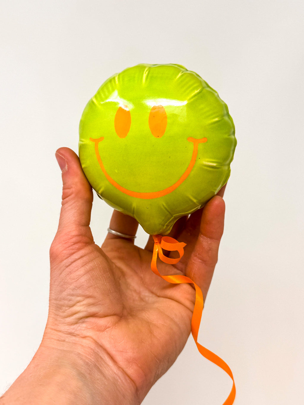 Mini Smiley :Green with Orange smile