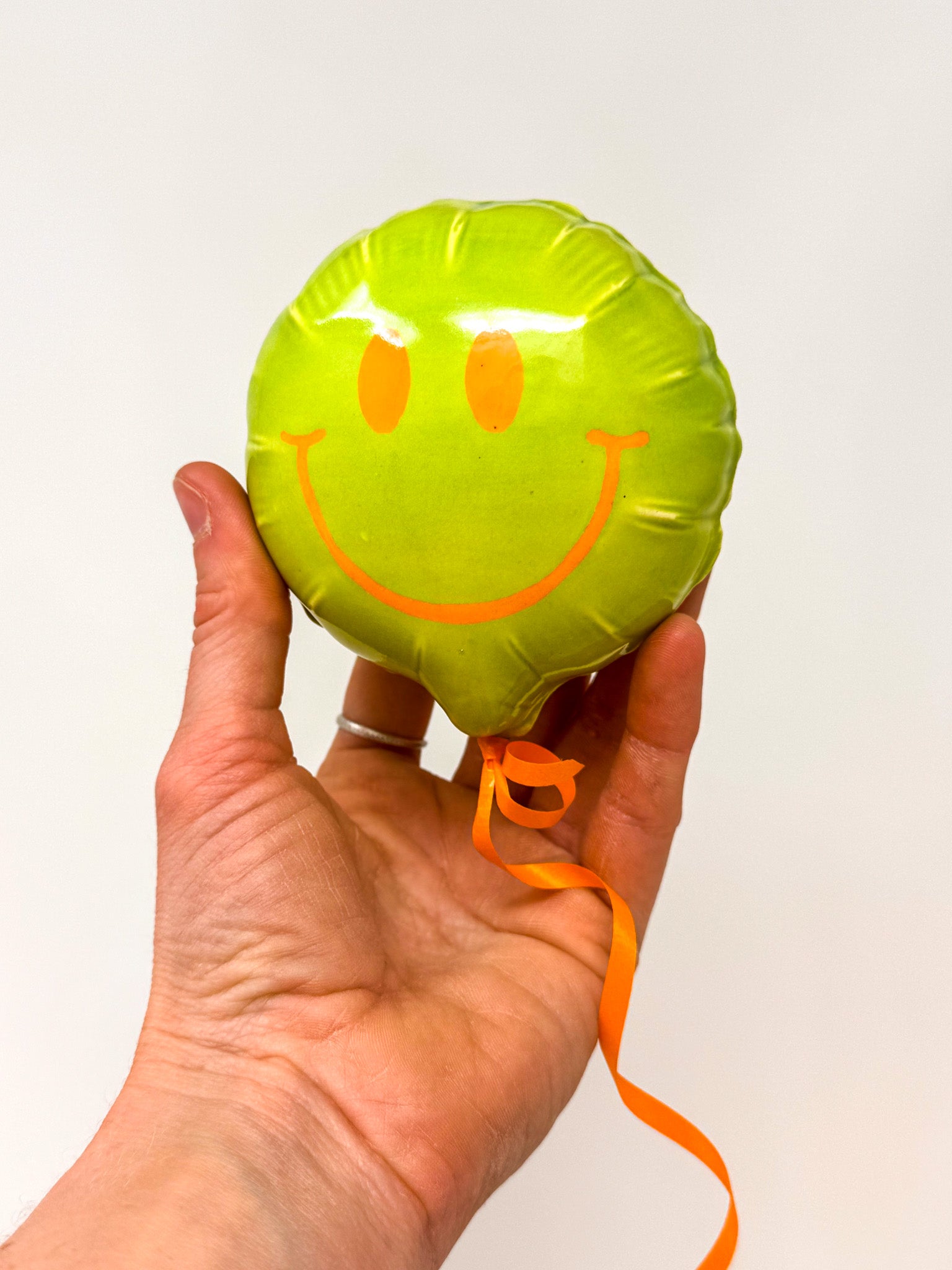 Mini Smiley :Green with Orange smile