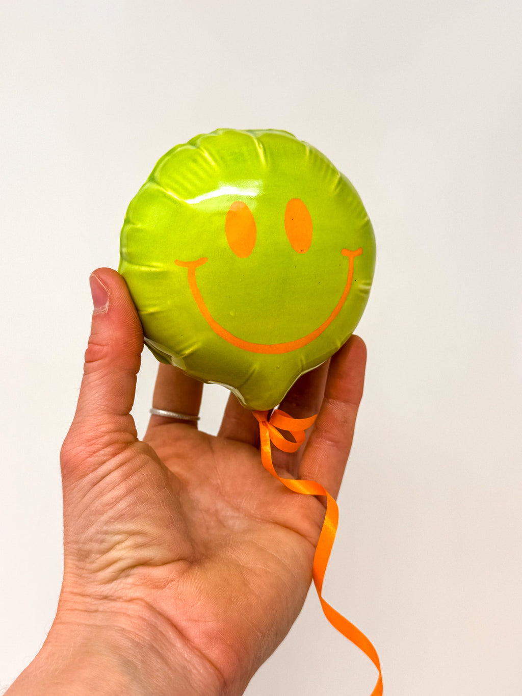 Mini Smiley :Green with Orange smile