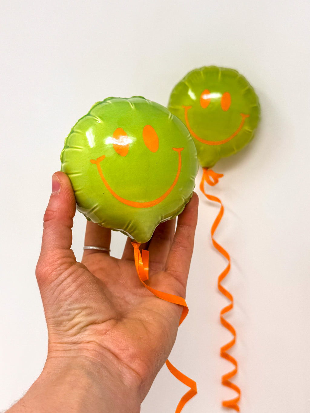 Mini Smiley :Green with Orange smile