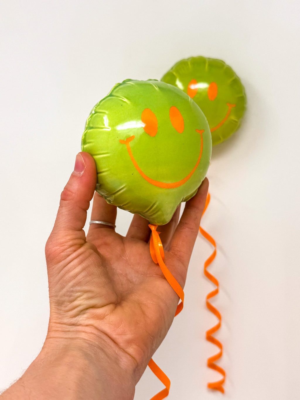 Mini Smiley :Green with Orange smile