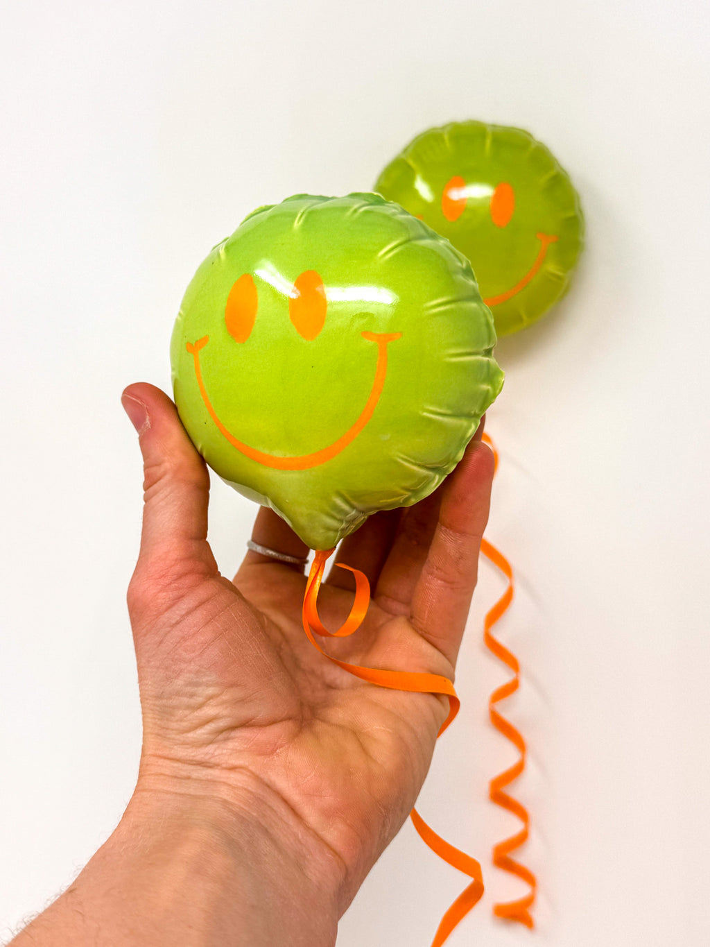 Mini Smiley :Green with Orange smile