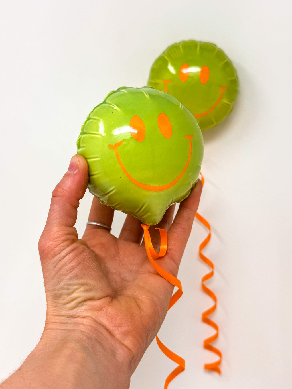 Mini Smiley :Green with Orange smile