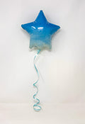 Large Star Balloon: Blue Ombre