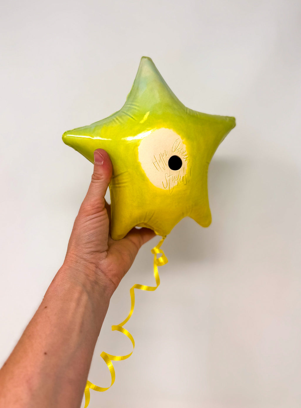 Large Star Balloon: Green / Chartreuse / Yellow Ombre