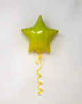 Large Star Balloon: Green / Chartreuse / Yellow Ombre