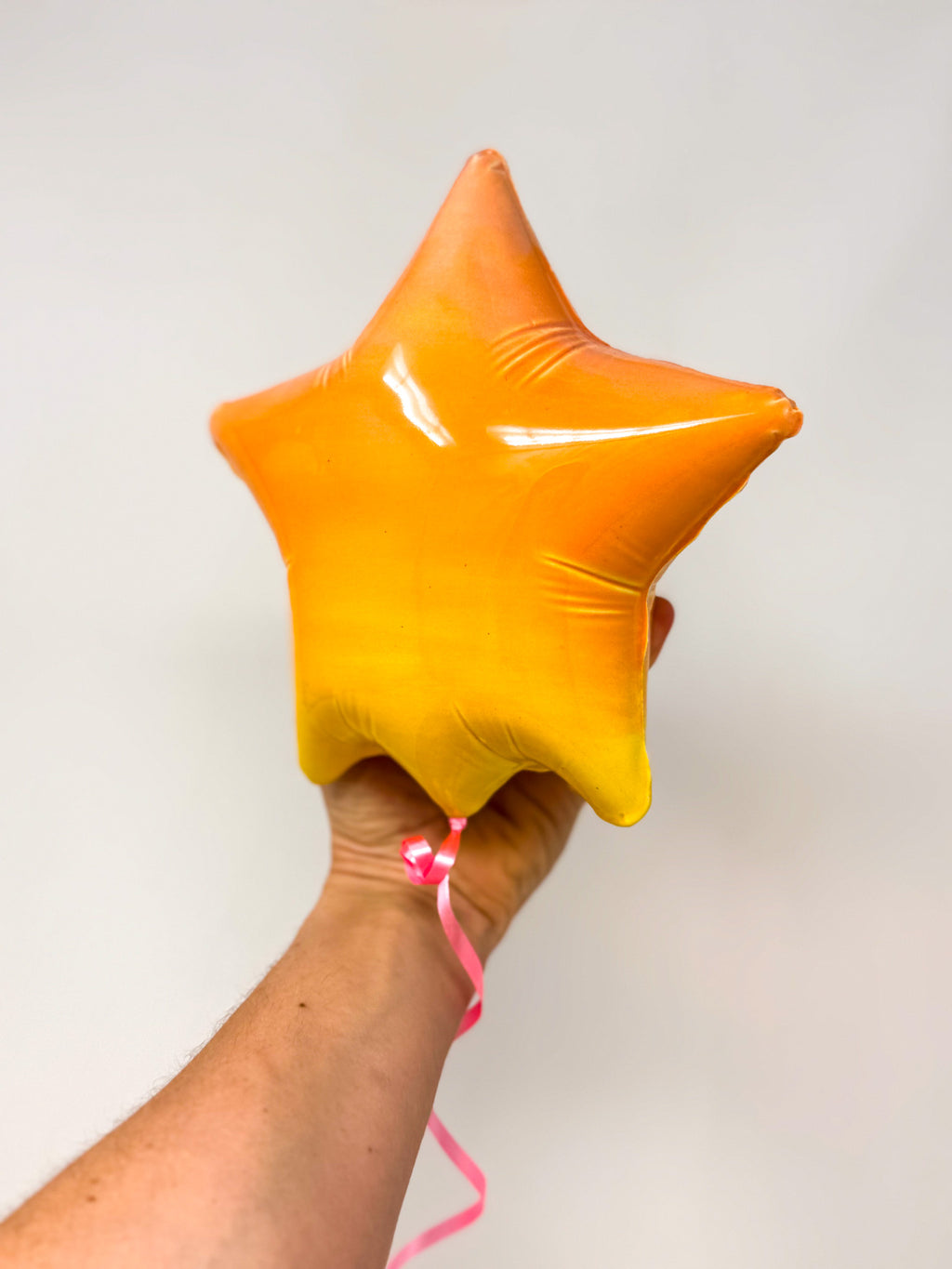 Large Star Balloon: Pink /Orange / Yellow Ombre
