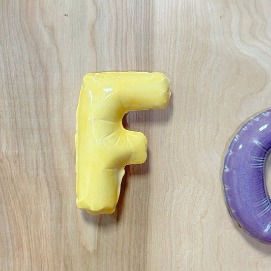 Ceramic Balloon Letter F