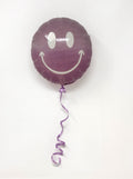 Large Smiley Balloon: Lavender / Violet Ombre
