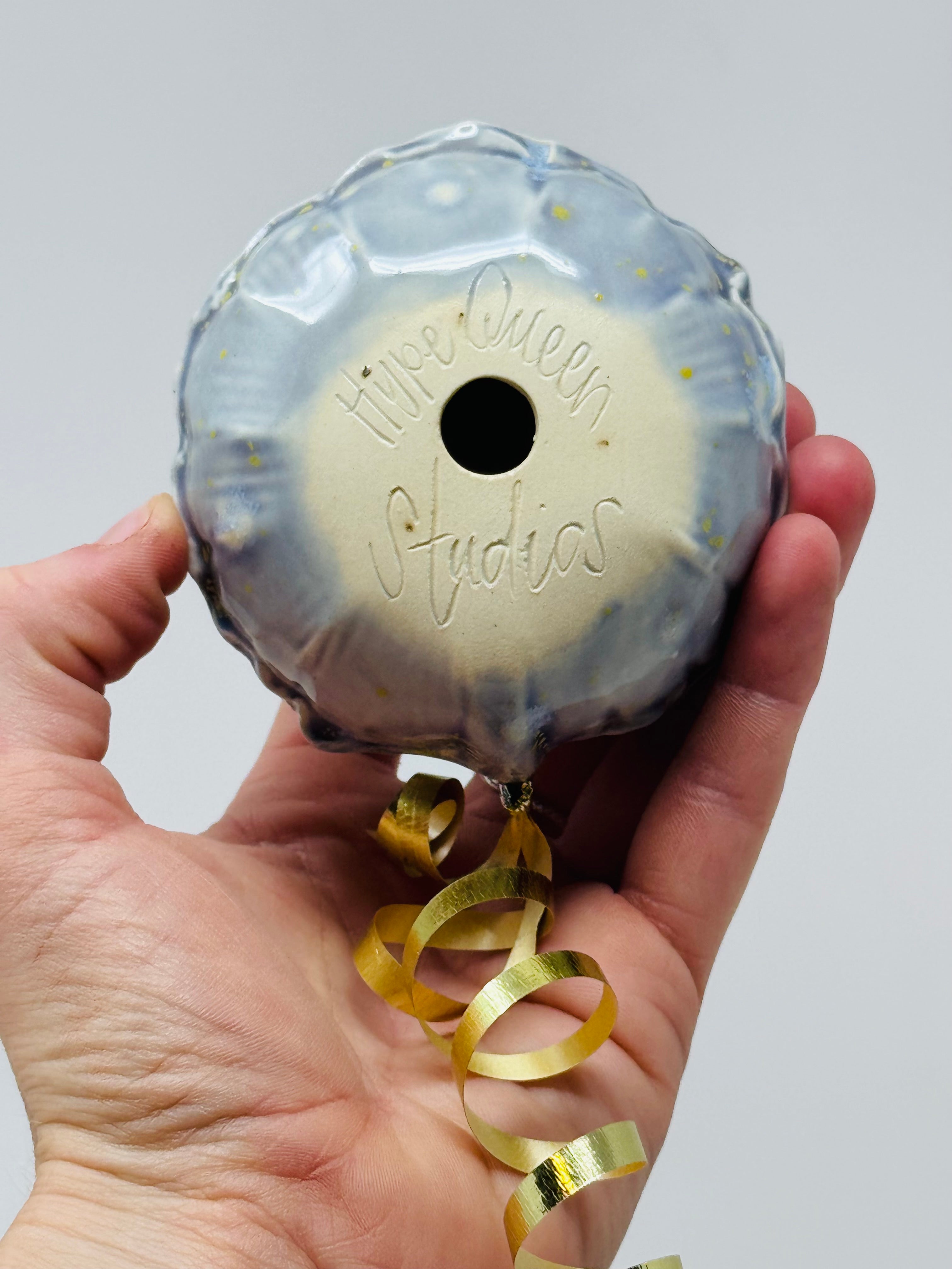 Mini Smiley Balloon: Green - Cosmic Purple - Gold