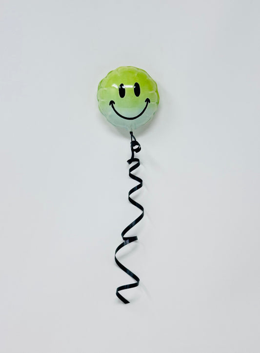 Mini Smiley Balloon: Green - Baby Blue
