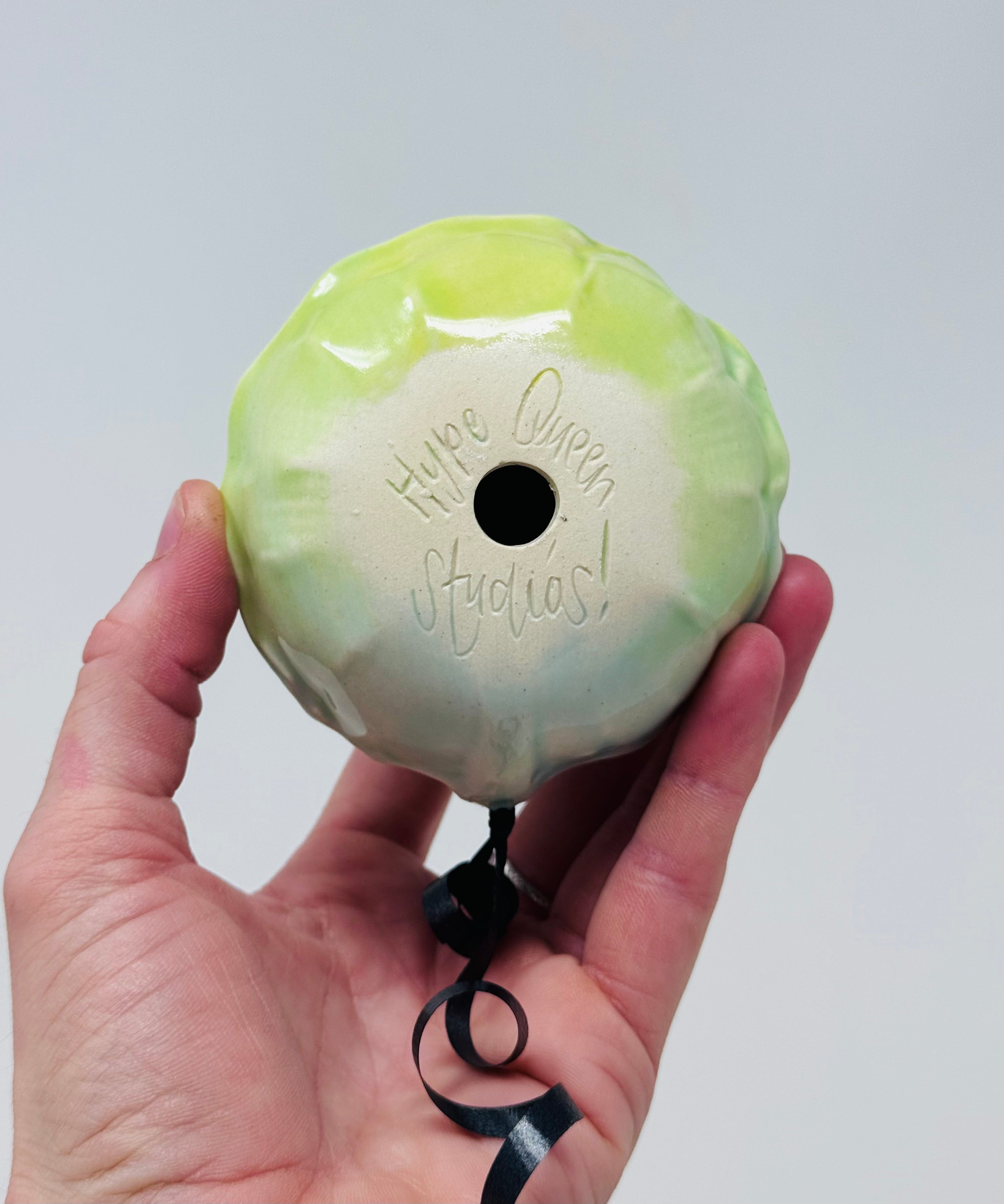 Mini Smiley Balloon: Green - Baby Blue