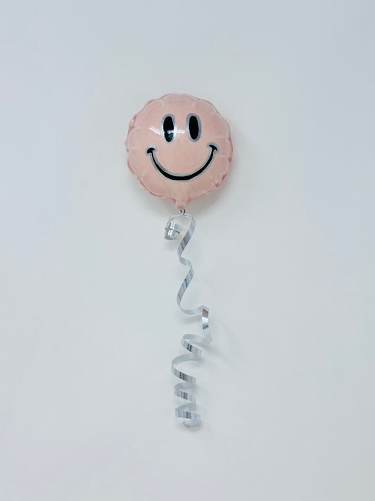Mini Smiley Balloon: Green - Pink - Silver