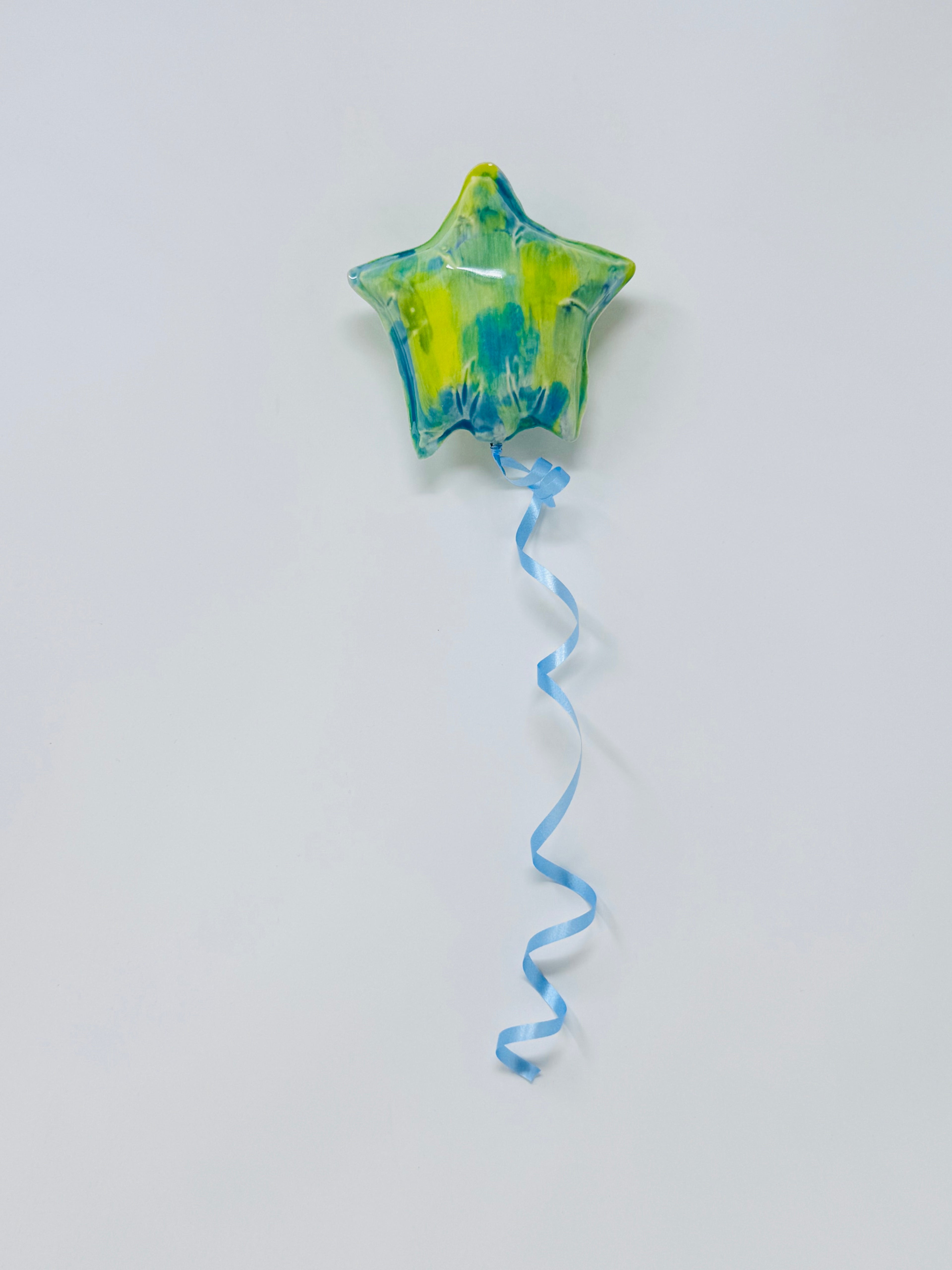 Mini Star Balloon: Blue - Green - Blue Rainbow