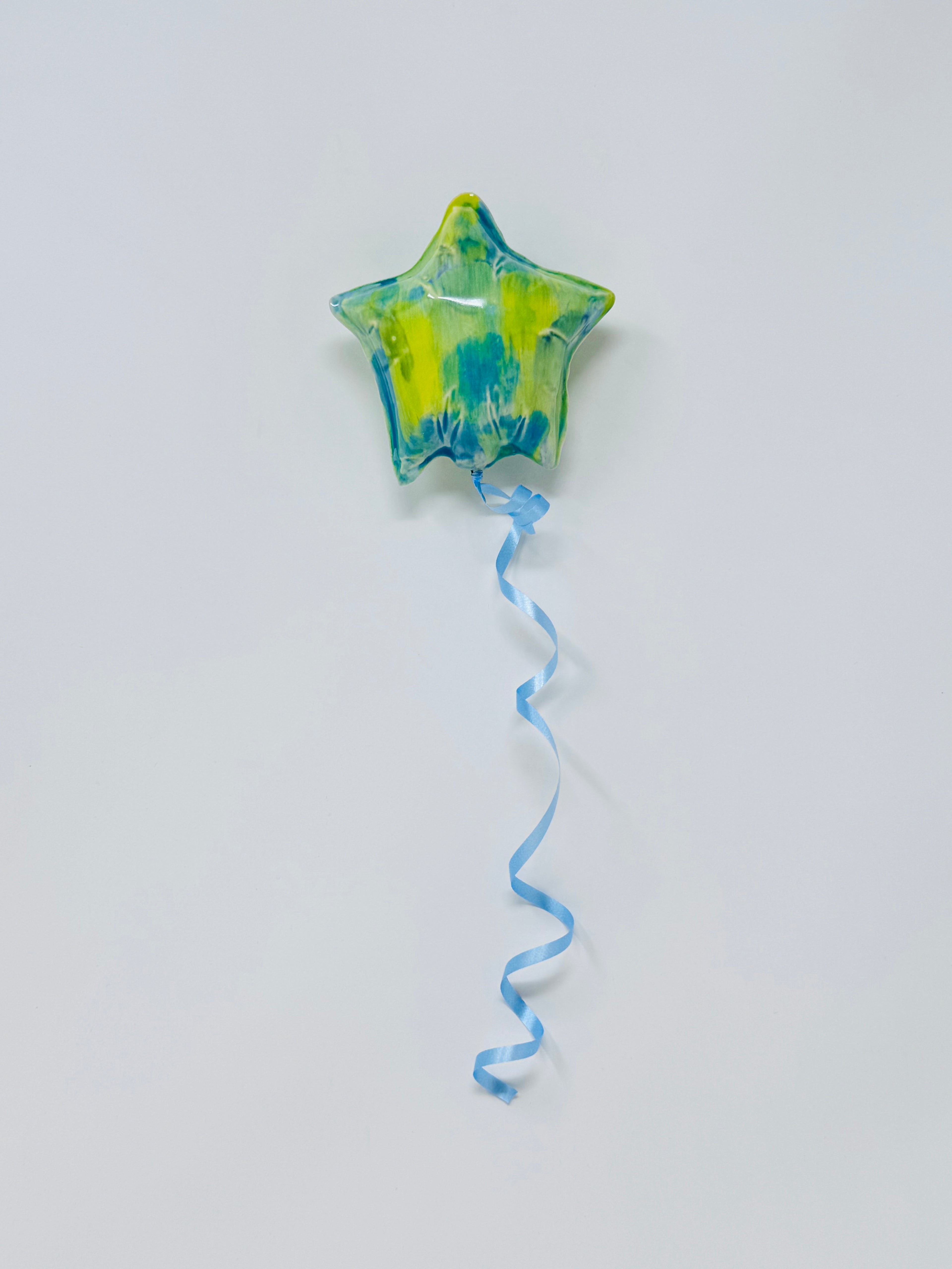 Mini Star Balloon: Blue - Green - Blue Rainbow