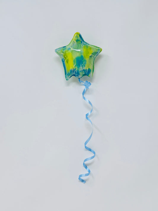 Mini Star Balloon: Blue - Green - Blue Rainbow