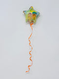 Mini Star Balloon: Rainbow - Orange Ribbon