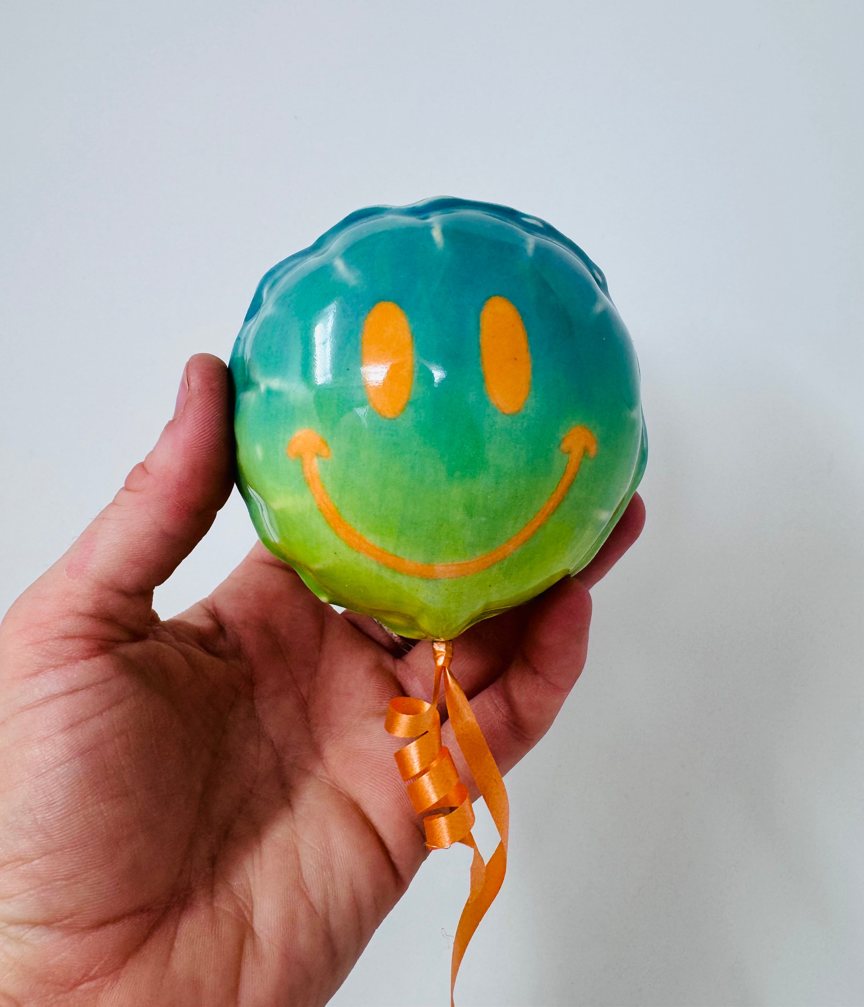 Mini Smiley Balloon: Teal - Green - Orange