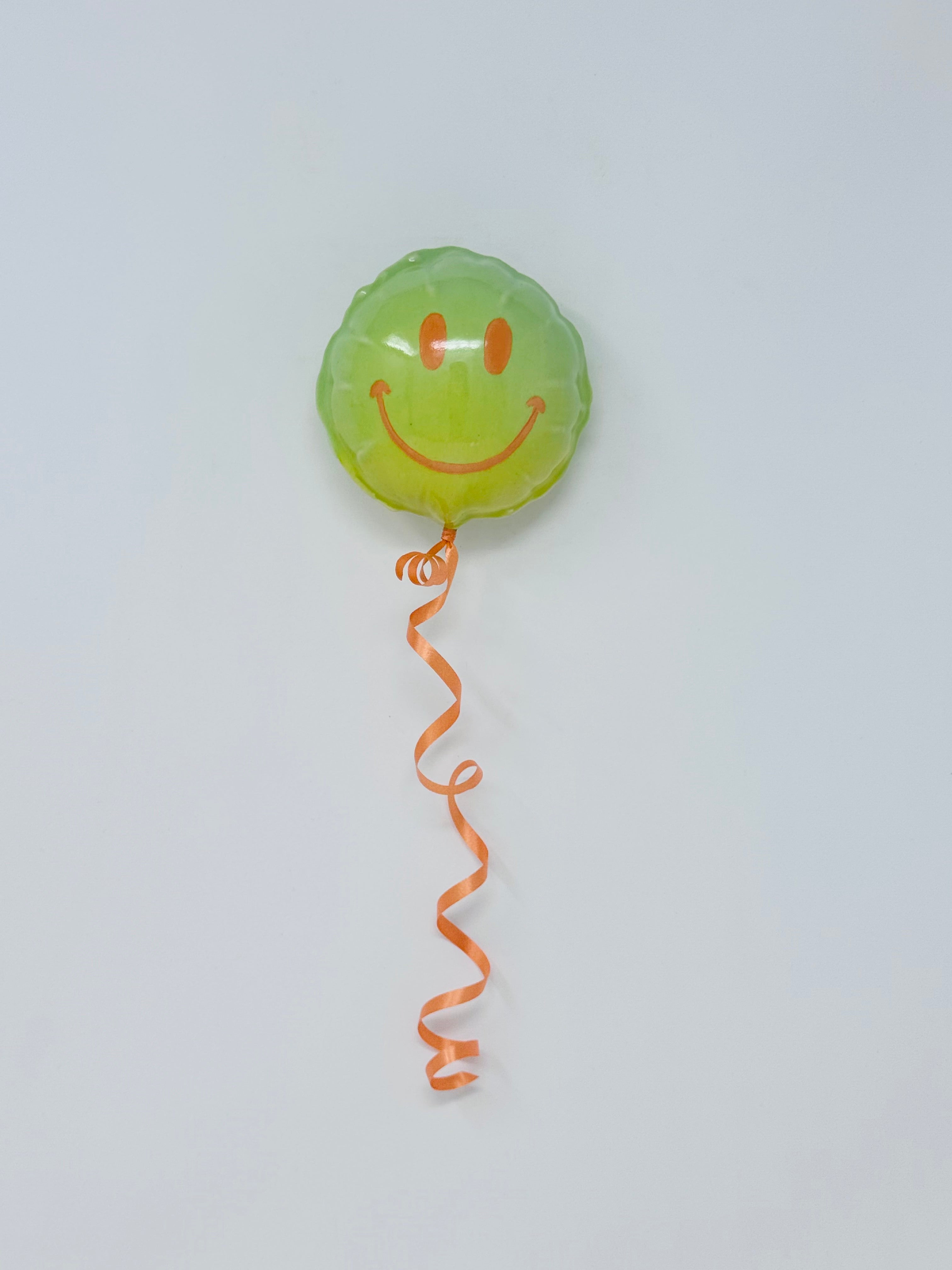 Mini Smiley Balloon: Green - Orange