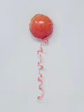 Mini Balloon: Orange - Red: Peach Ribbon