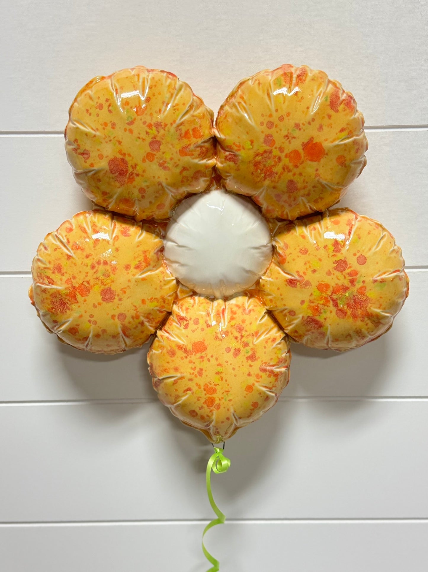 Ceramic Flower Balloon : Sassy Orange