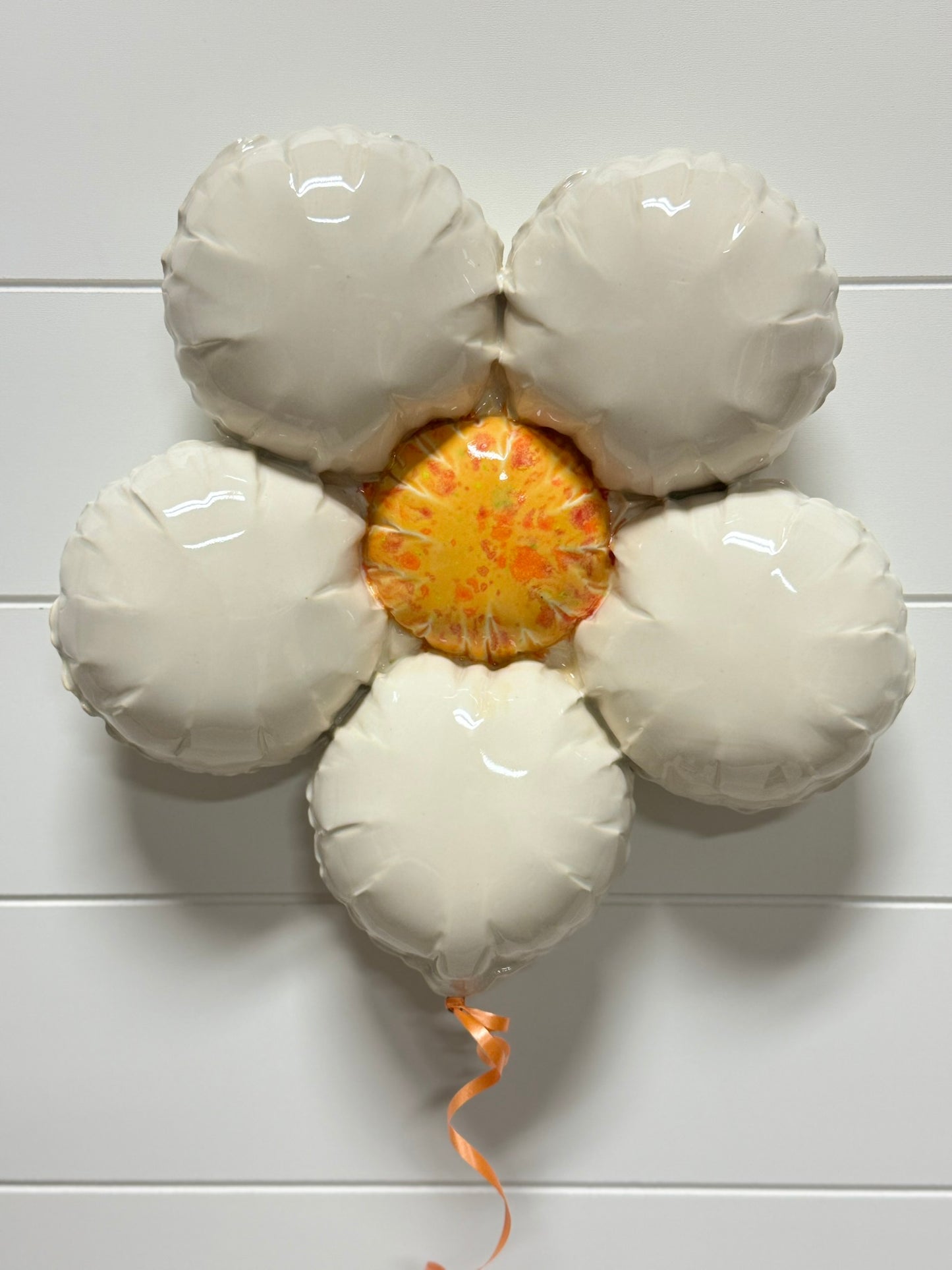 Ceramic Flower Balloon : Sassy Orange Daisy