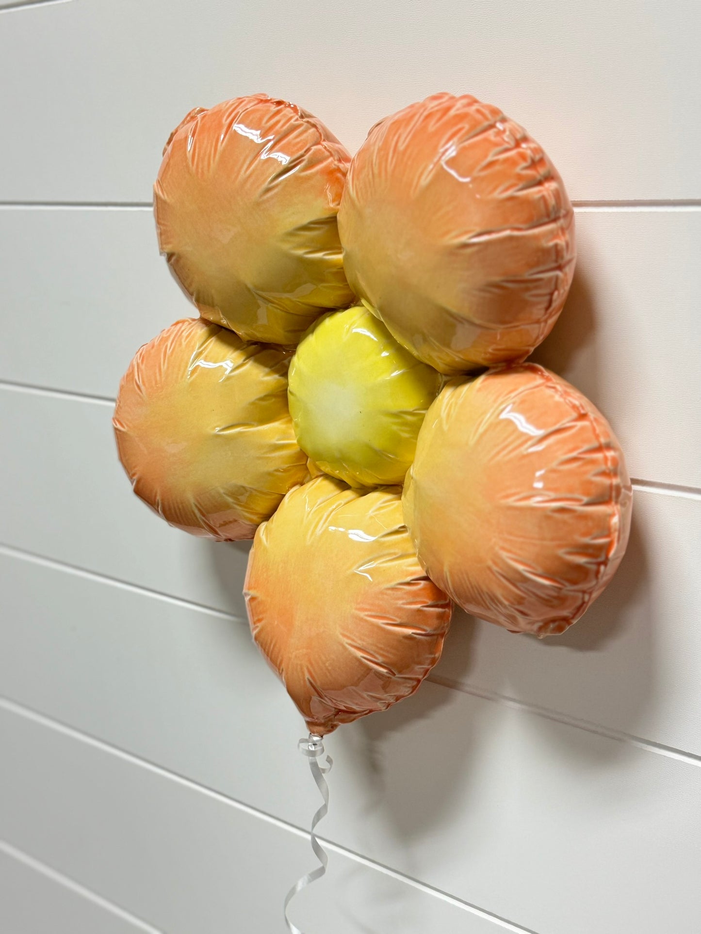 Ceramic Flower Balloon : Orange and Yellow Ombre