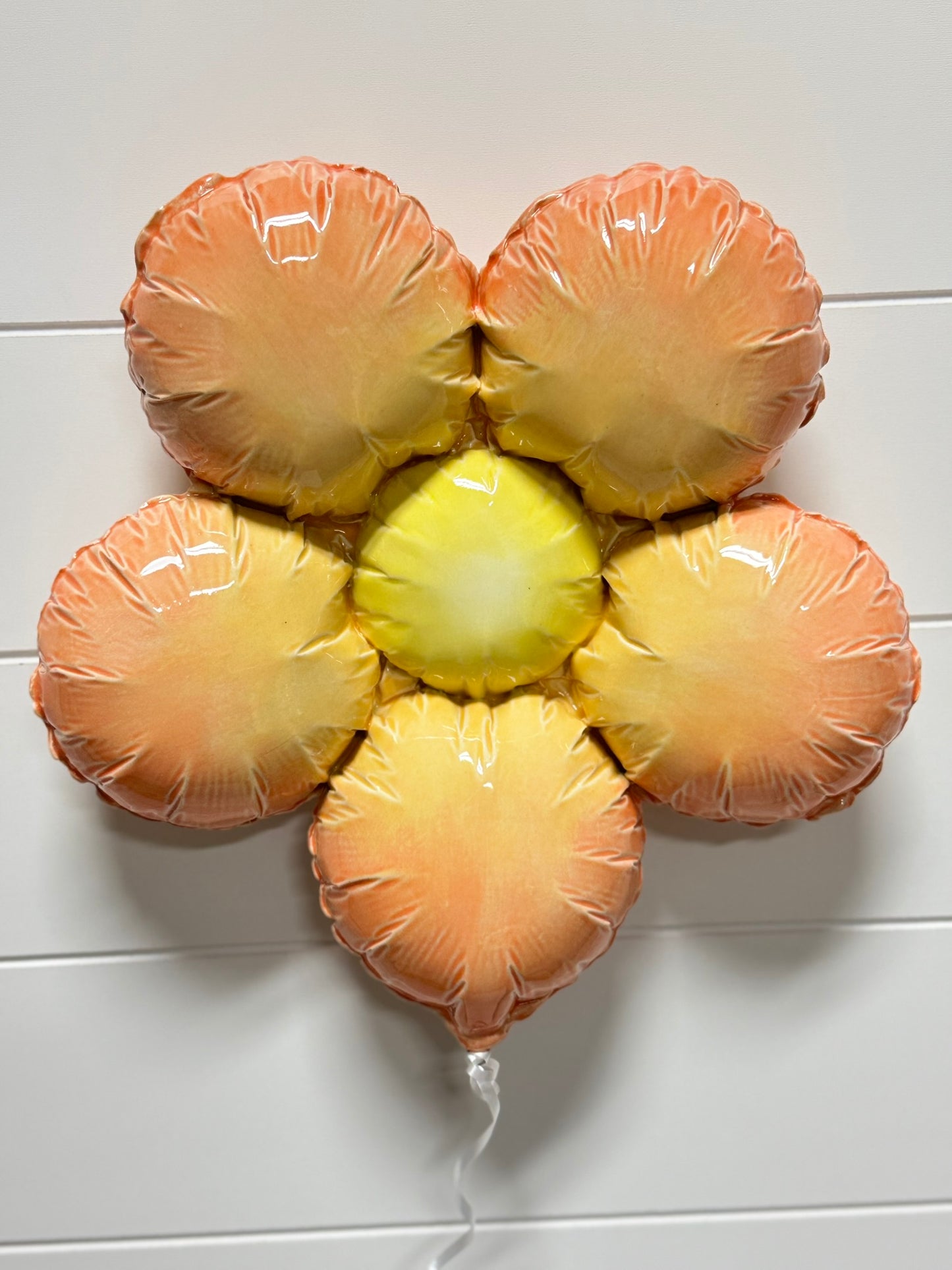 Ceramic Flower Balloon : Orange and Yellow Ombre