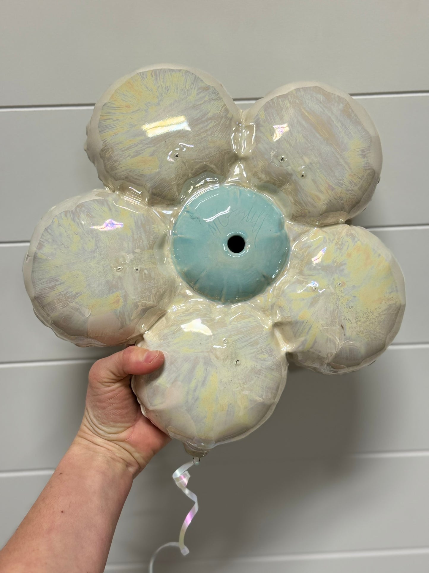 Ceramic Flower Balloon : Blue Daisy