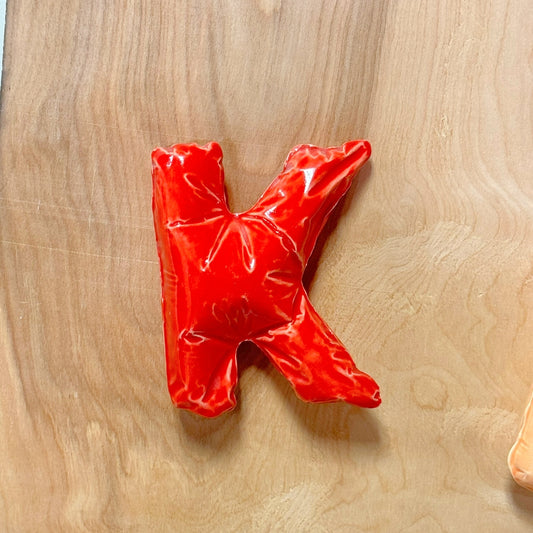 Ceramic Balloon Letter K