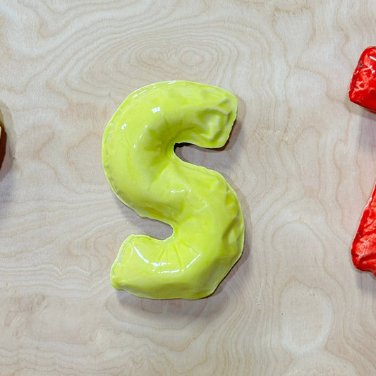 Ceramic Balloon Letter S