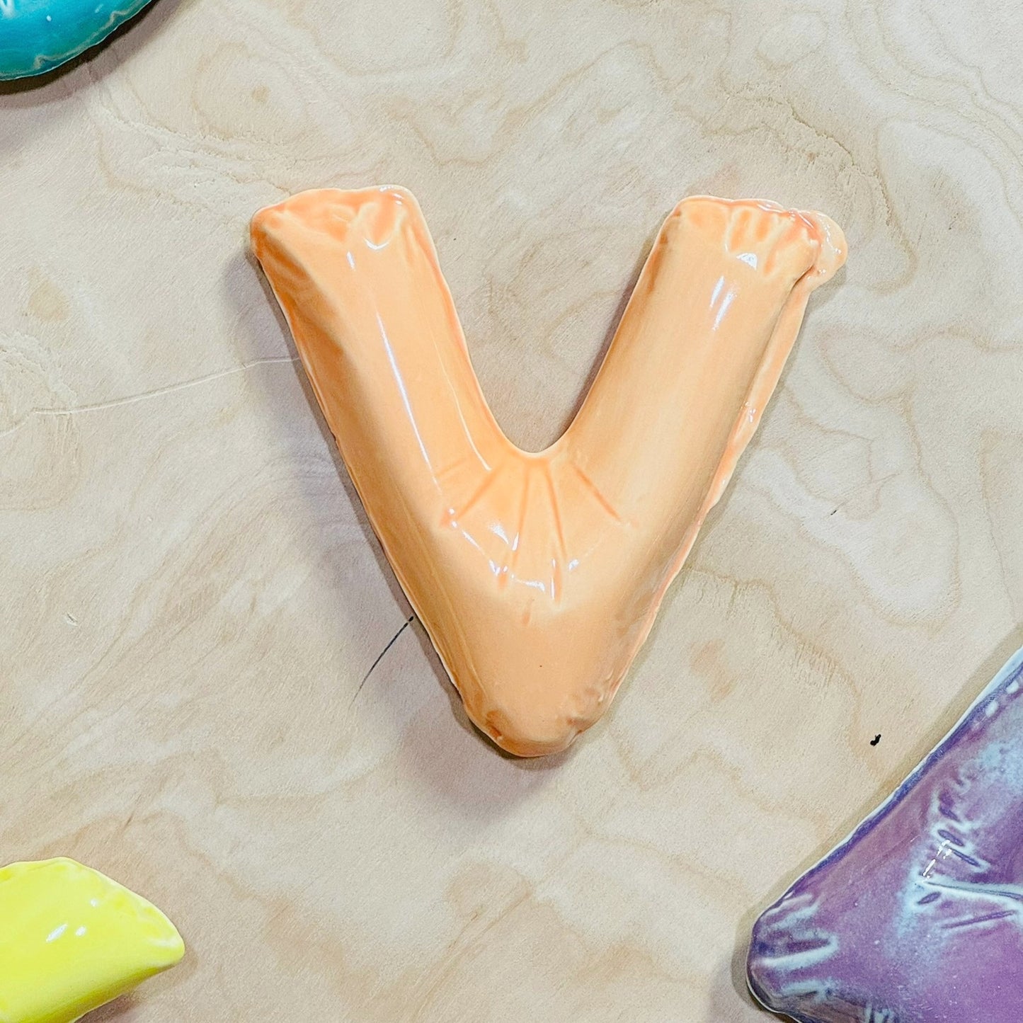 Ceramic Balloon Letter V